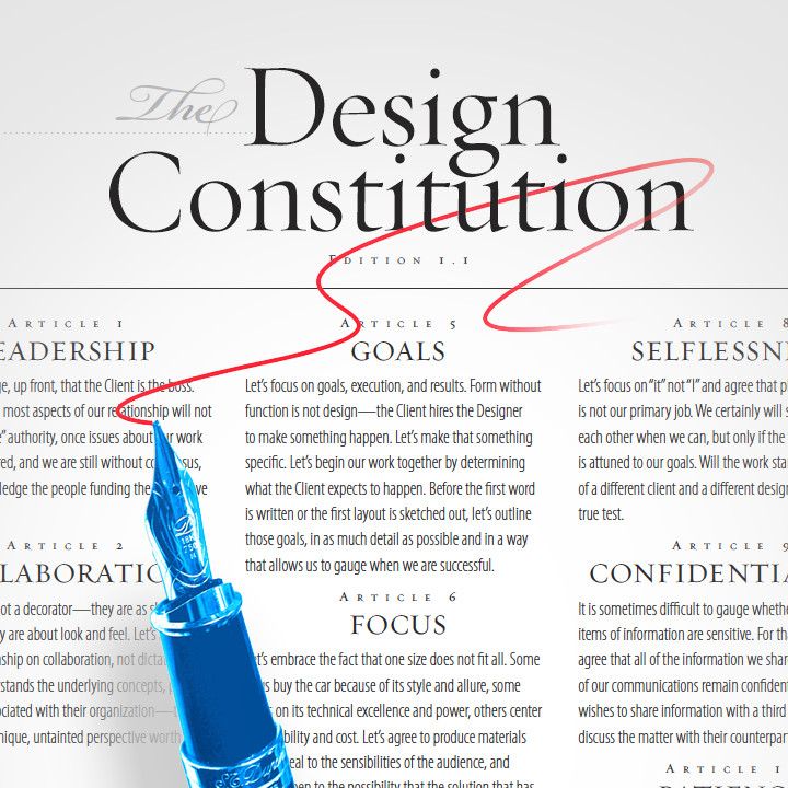 Chuck Green's Design Constitution