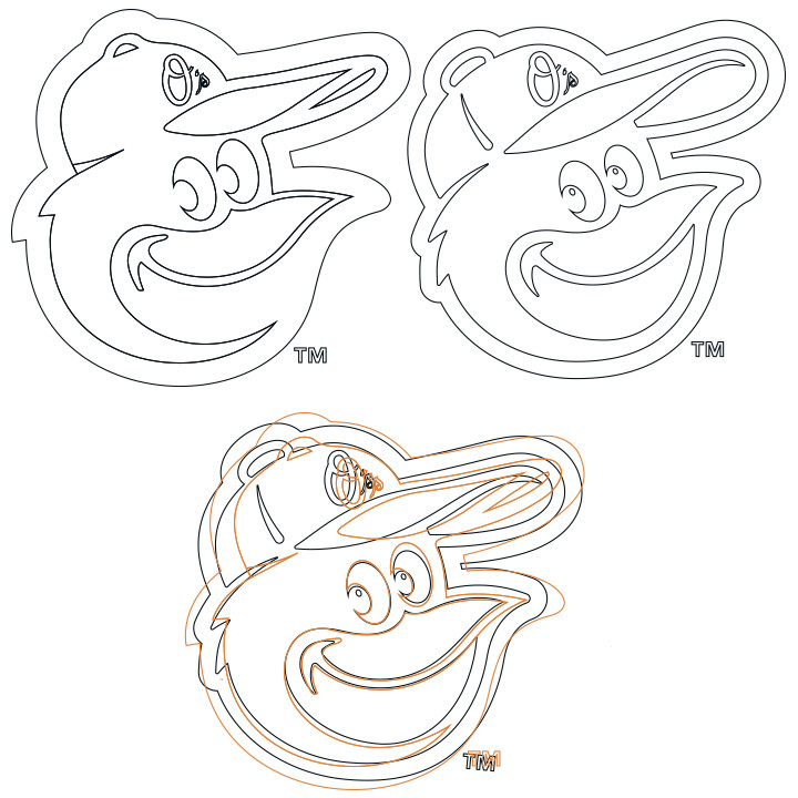 outline orioles o